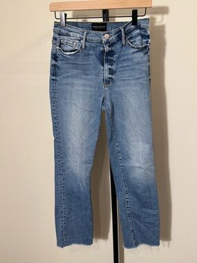 Black Orchid Denim Brooke Money Play Mid Rise Ankle Straight Jeans Denim 27